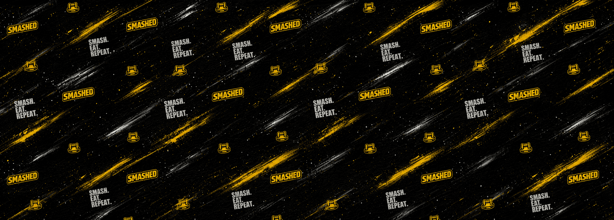 SMASHED black and yellow wrapper paper pattern